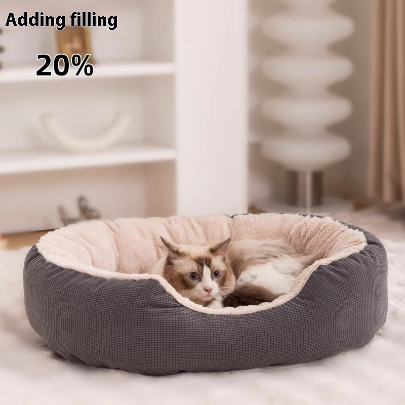 Warm Fleece Cat Nest – Thick, Removable & Washable