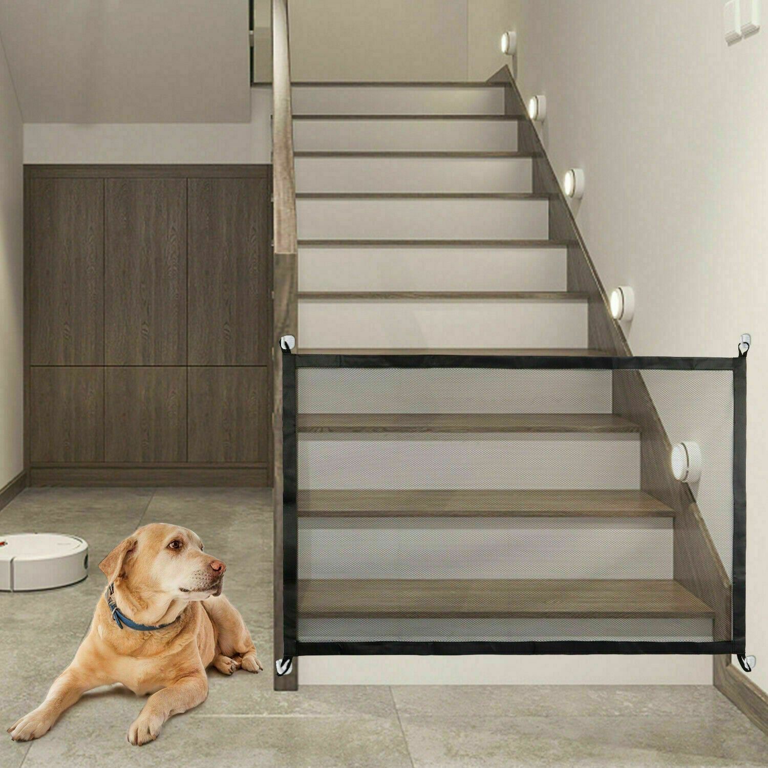 Portable Pet Safety Gate – Mesh Fence for Dogs & Cats