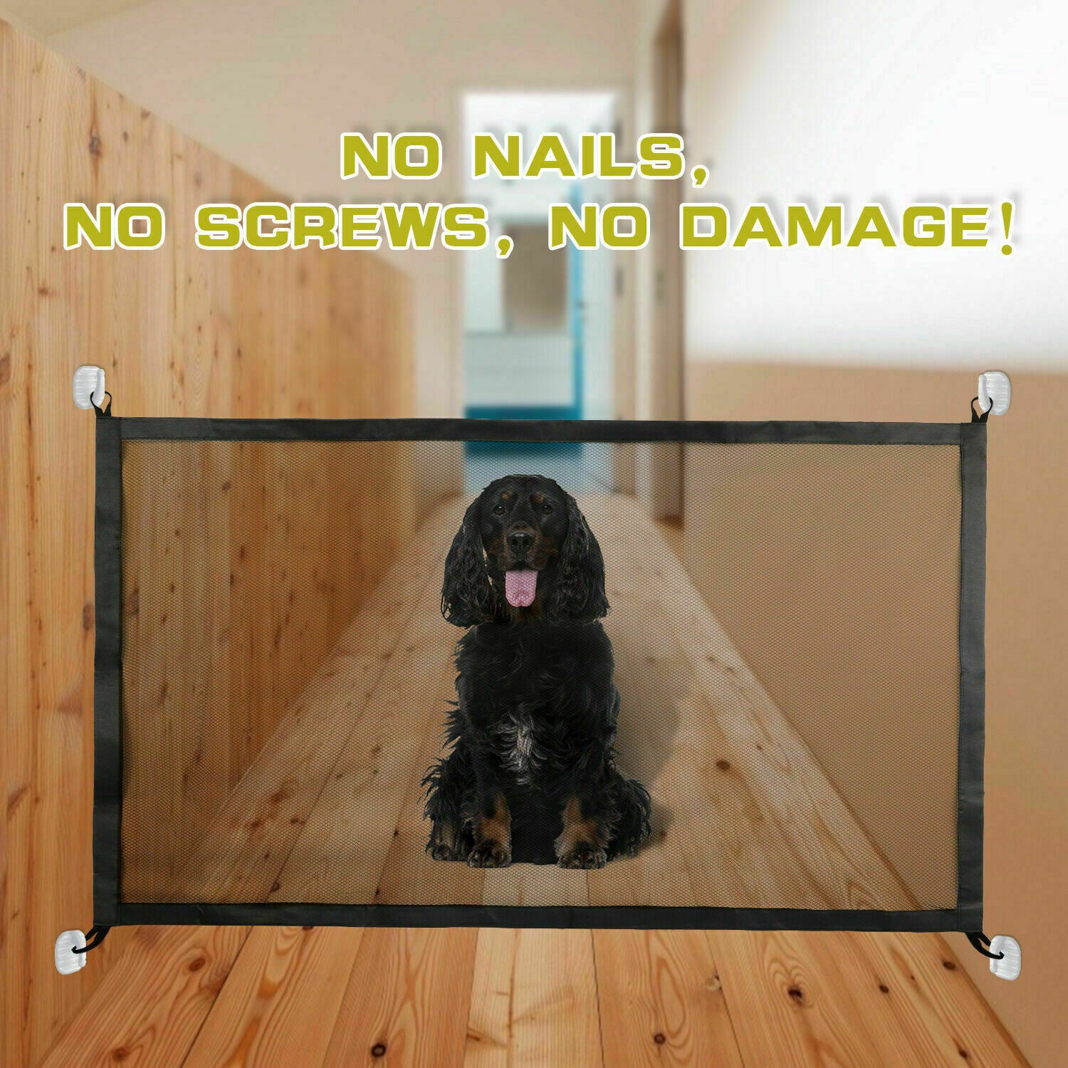 Portable Pet Safety Gate – Mesh Fence for Dogs & Cats