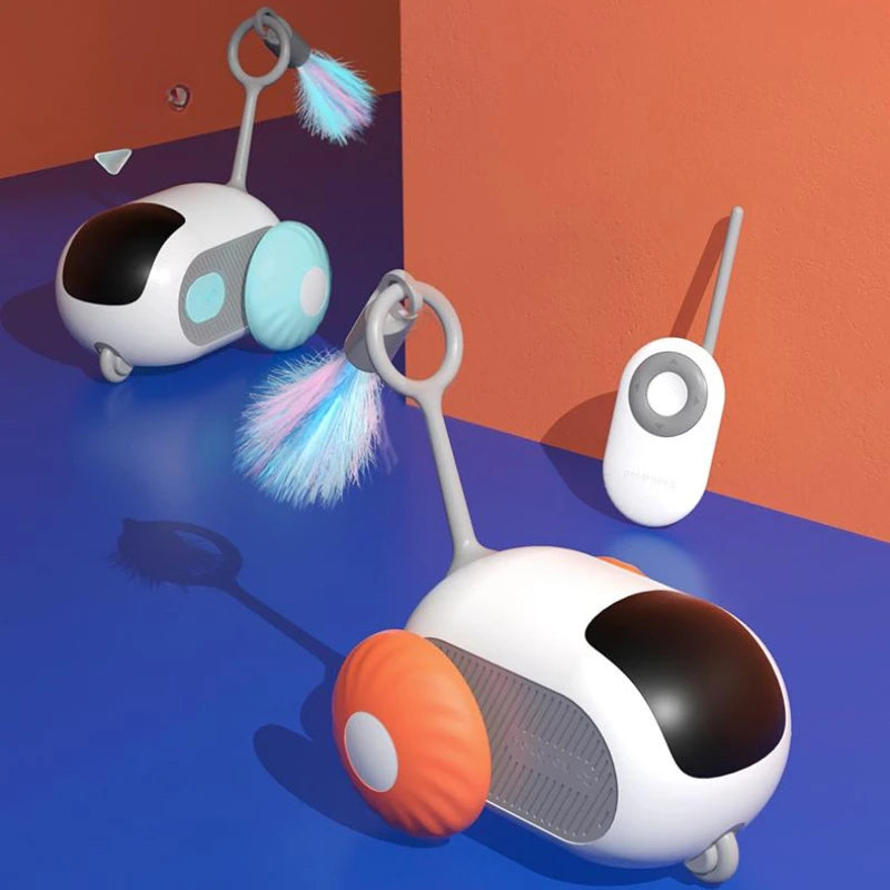 Remote Control Cat Toy Car – USB Self-Moving Interactive