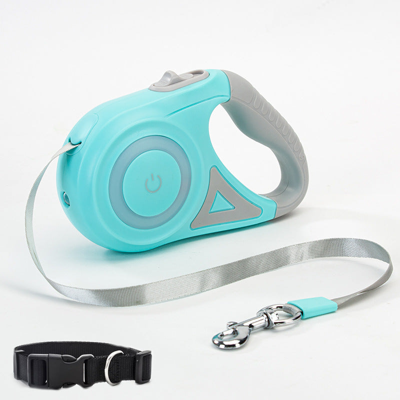 Retractable Dog Leash & Collar – Automatic Traction Rope