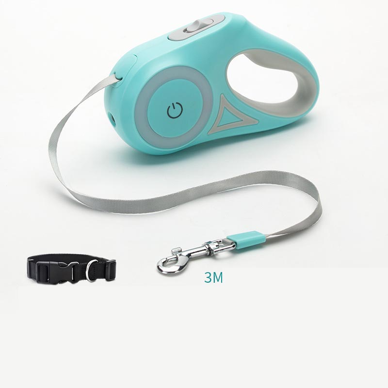 Retractable Dog Leash & Collar – Automatic Traction Rope