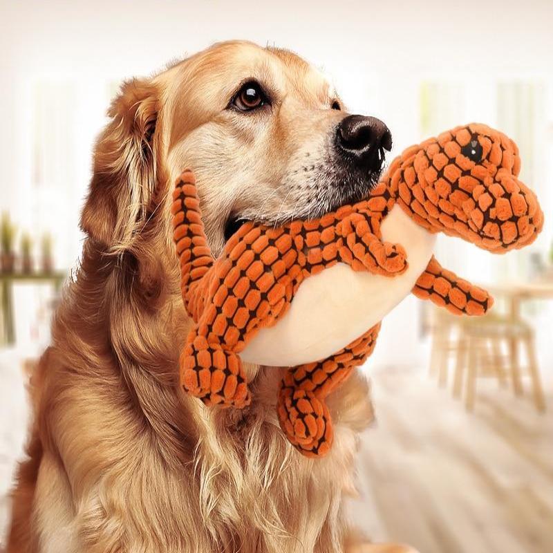Giant Dinosaur Dog Toy – Interactive Chew Plush