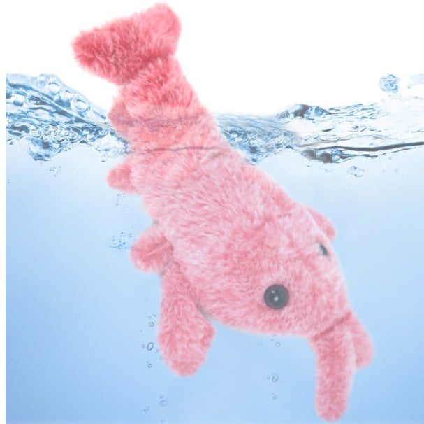 Electric Jumping Shrimp Toy – USB Charging Cat Plush