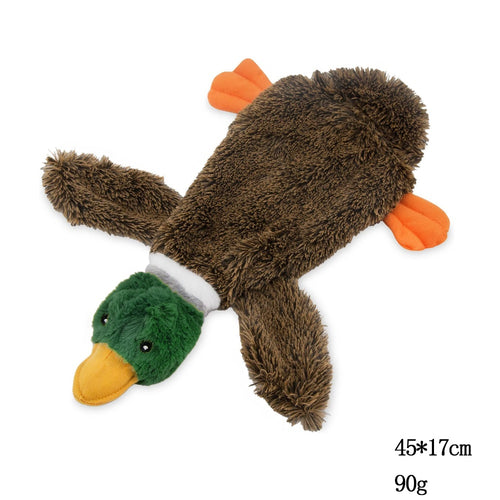 2-in-1 Stuffless Squeaky Dog Toy – Soft Durable Plush for All Dogs