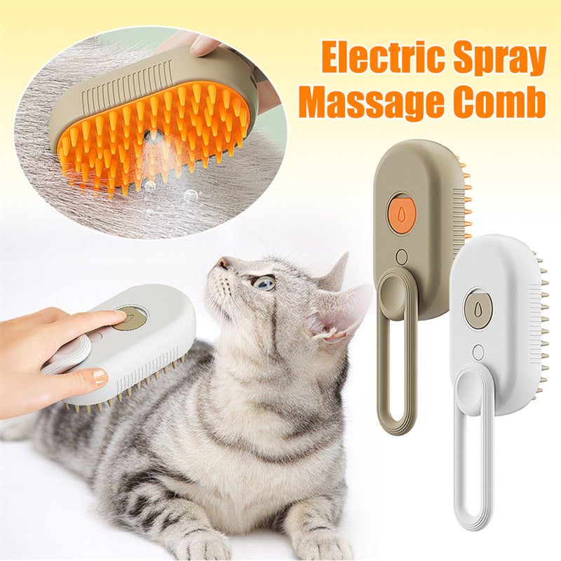 3-in-1 Electric Pet Grooming Brush – Steam & Massage for Cats & Dogs
