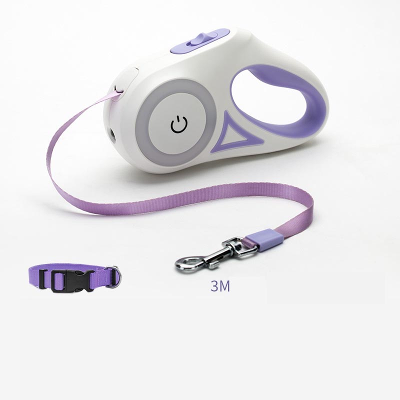Retractable Dog Leash & Collar – Automatic Traction Rope