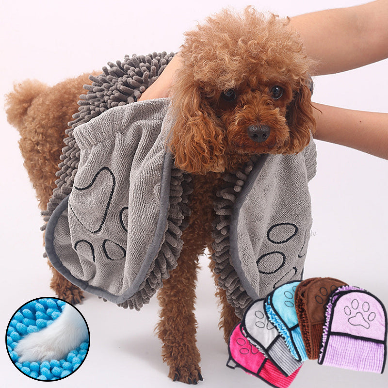 Super Absorbent Pet Towel – Quick-Dry Microfiber for Dogs & Cats