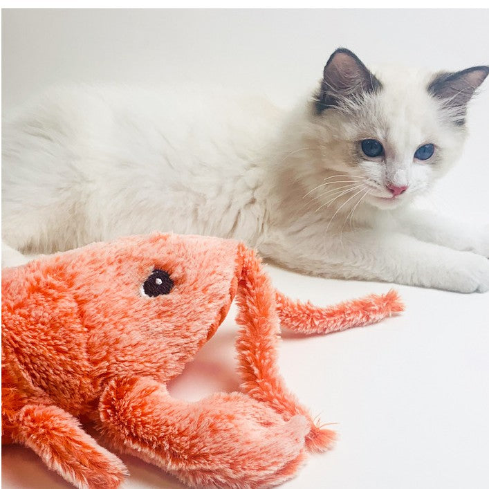 Electric Jumping Shrimp Toy – USB Charging Cat Plush