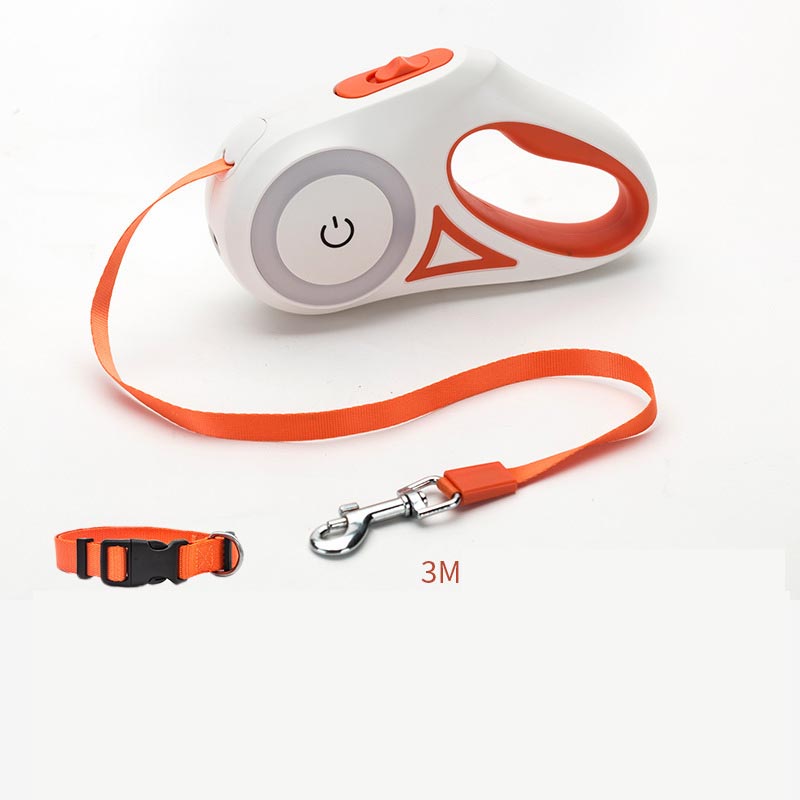 Retractable Dog Leash & Collar – Automatic Traction Rope