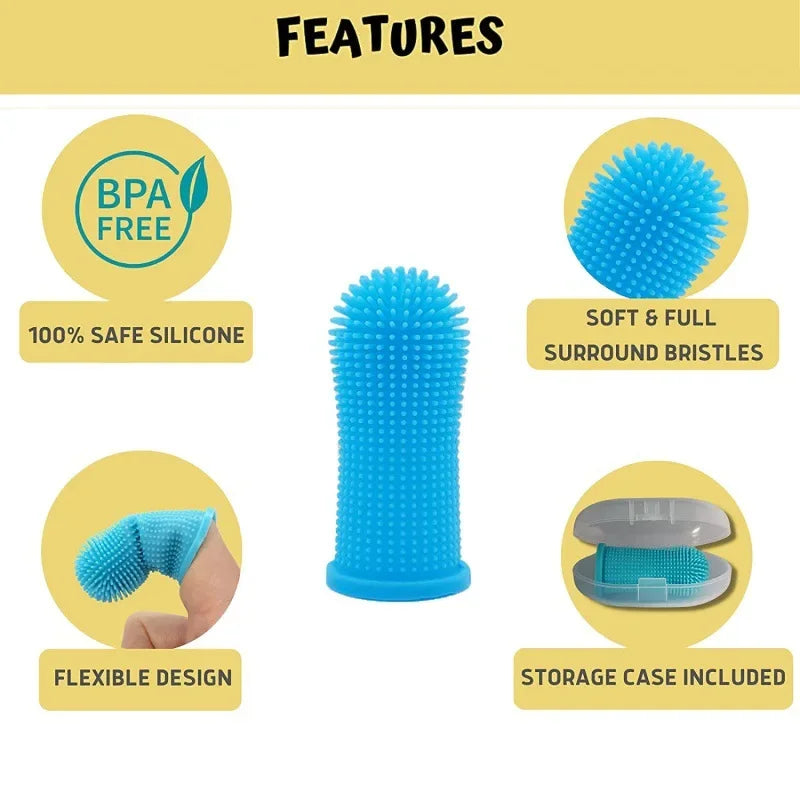 Super Soft Silicone Finger Toothbrush – Dogs & Cats Oral Care