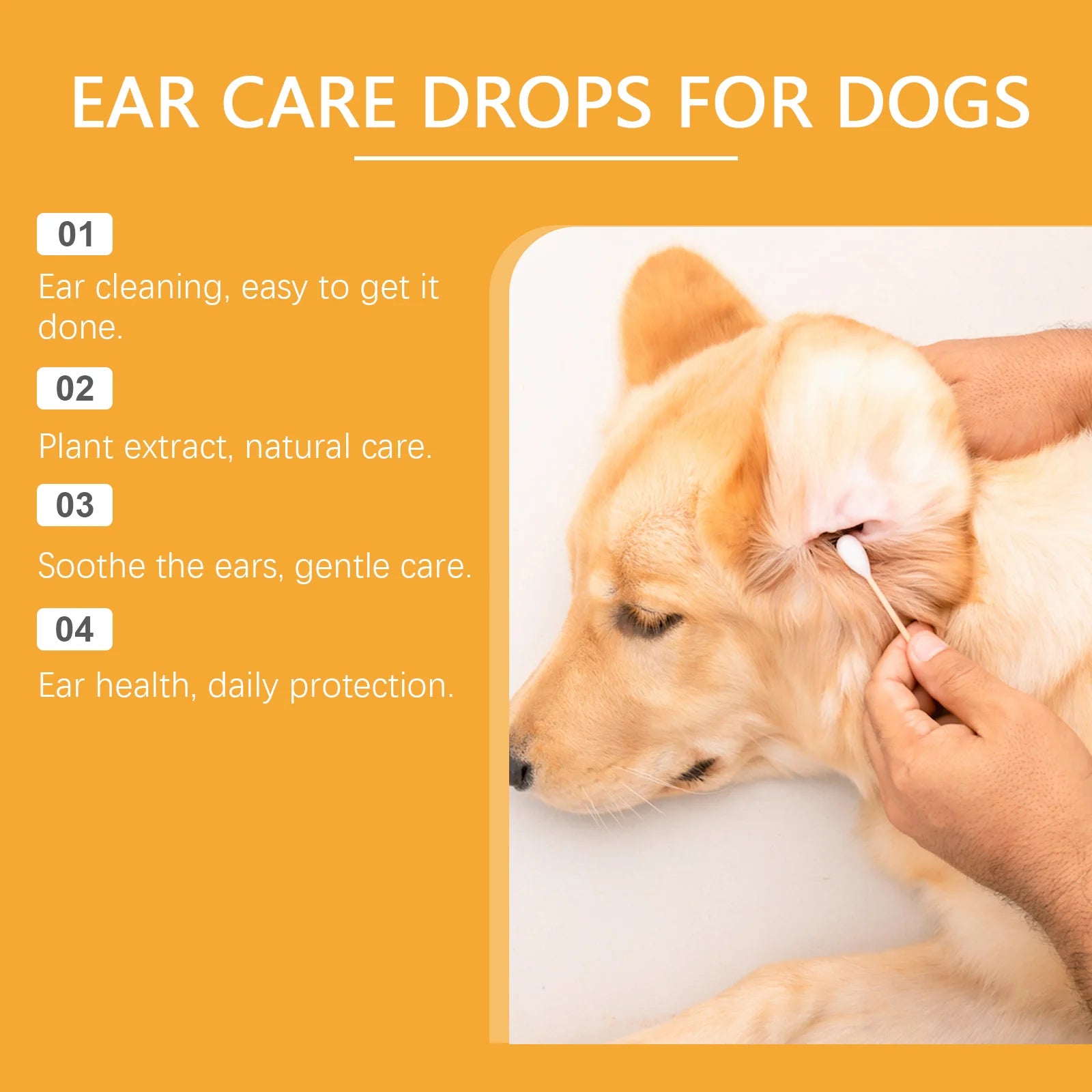 Dog Ear Care Drops – 60ml Anti-Itch & Odor Ear Cleaner