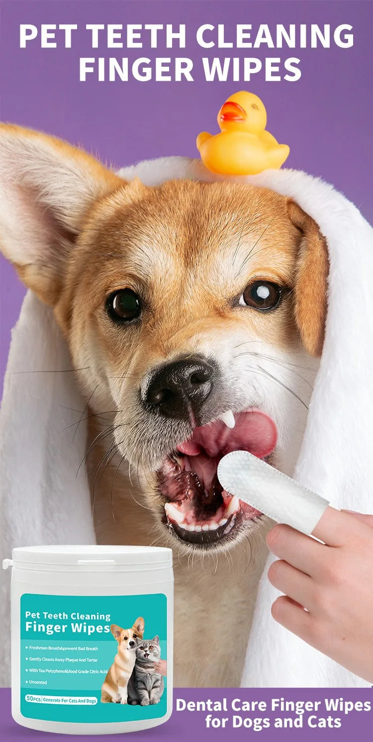 Disposable Finger Toothbrush & Oral Wipes – Dogs & Cats