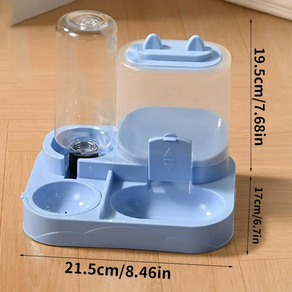 Automatic Pet Bowl for Cats – 2-in-1 Feeder & Water Dispenser, Non-Slip Design for Cats & Small Dogs