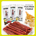 Premium Beef Jerky for Cats – 100g Strips with Taurine, Omega, and Calcium for Healthy Teeth and Coat