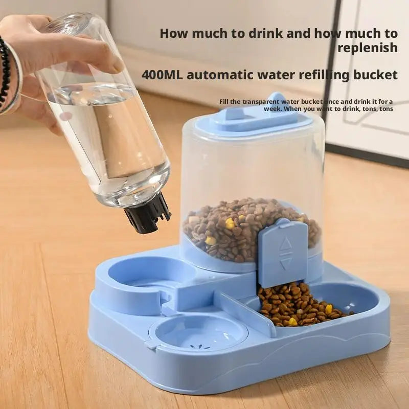 Automatic Pet Bowl for Cats – 2-in-1 Feeder & Water Dispenser, Non-Slip Design for Cats & Small Dogs