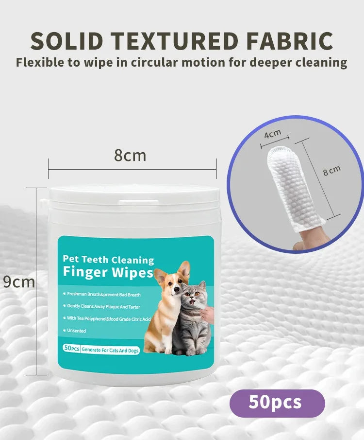 Disposable Finger Toothbrush & Oral Wipes – Dogs & Cats