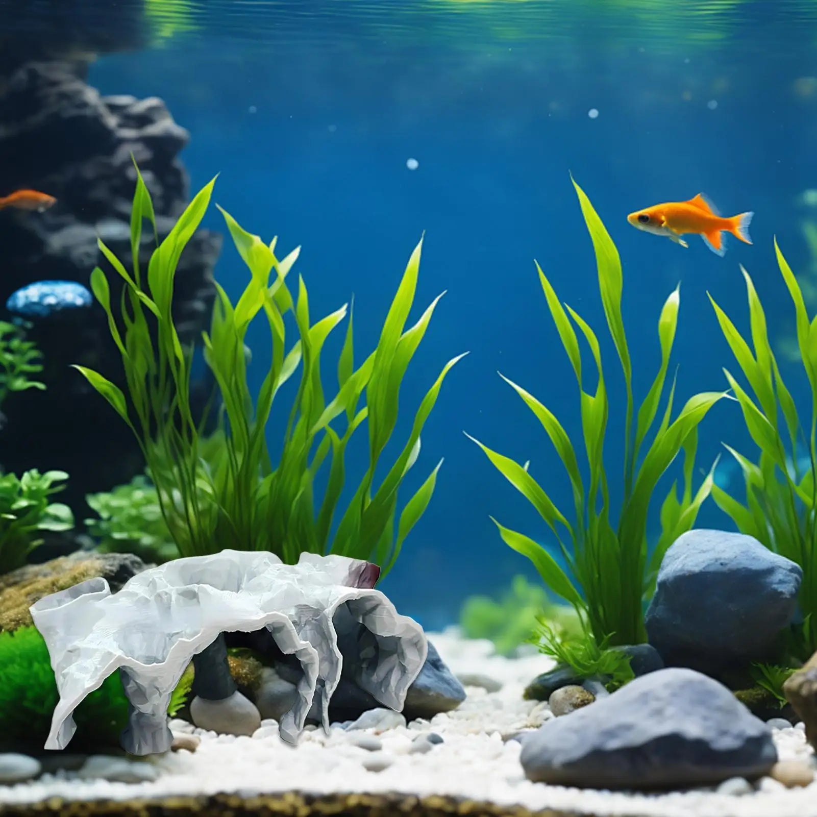 Fish Tank Hideouts Aquarium Underground Tunnel Cave Breeding Shelter Landscape Decoration for Betta Cory Small Cichlid Guppy