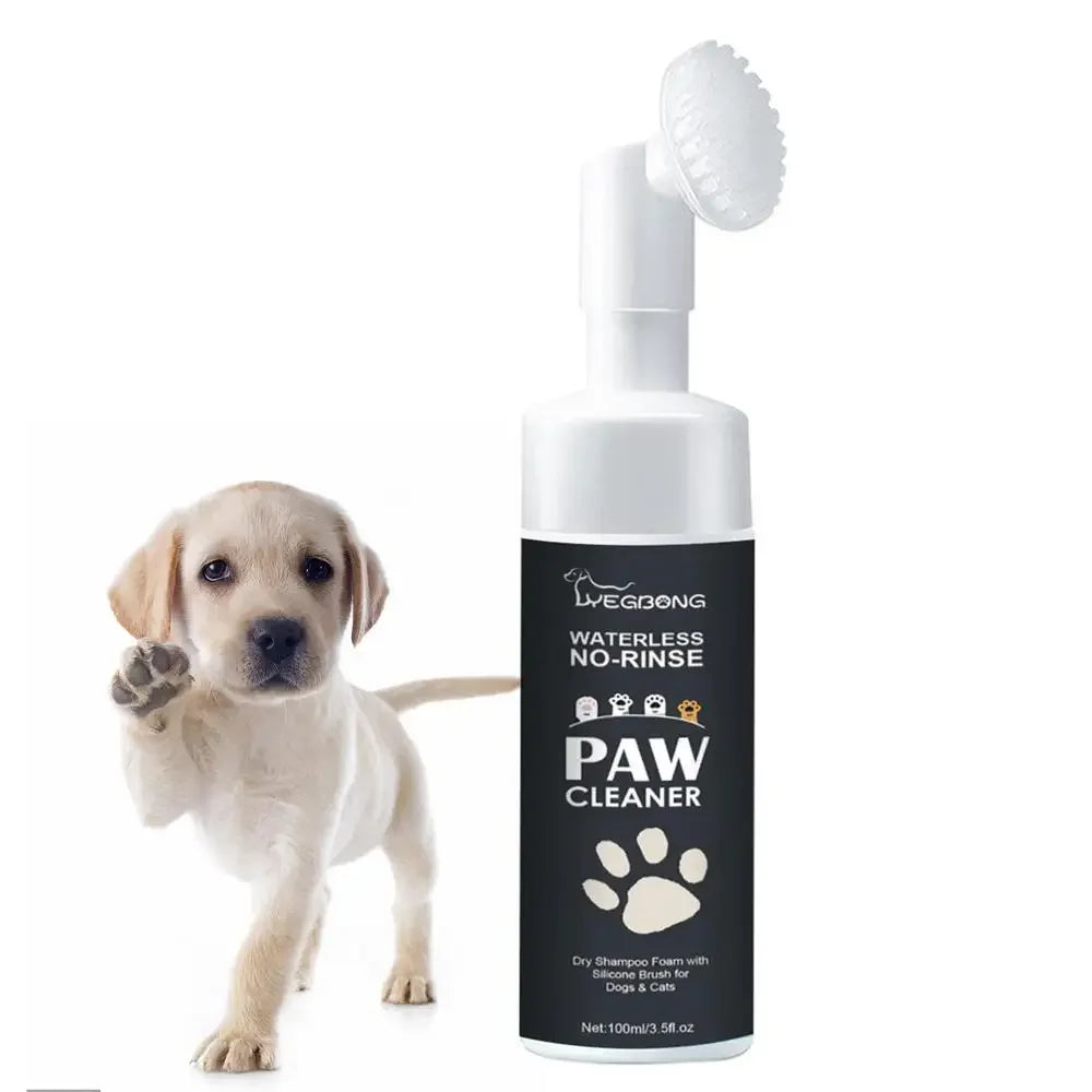 100ml Waterless Paw Cleaner Foam – Dog & Cat with Brush