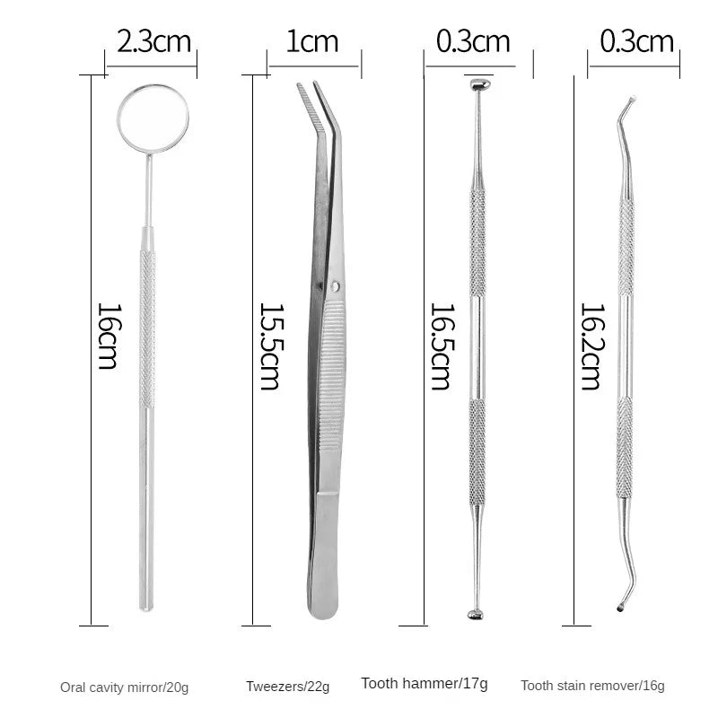 Stainless Steel Pet Tooth Cleaning Tool – Dental Care Set for Dogs & Cats, Removes Tartar & Stains
