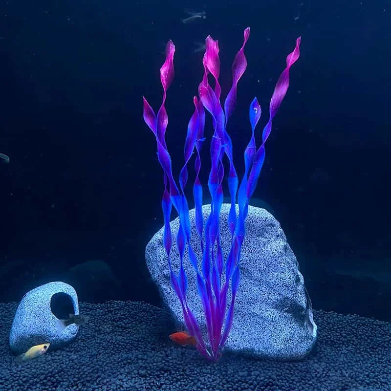 8pcs Vibrant Artificial Plants - Durable PE Aquascaping Set for Fish Tank Decor,  Aquatic Plants, Aquarium Decor