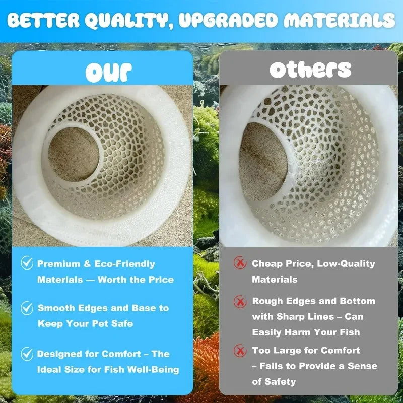 3-in-1 Aquarium Floating Cave – Fish & Shrimp Hideout & Feeding Ring