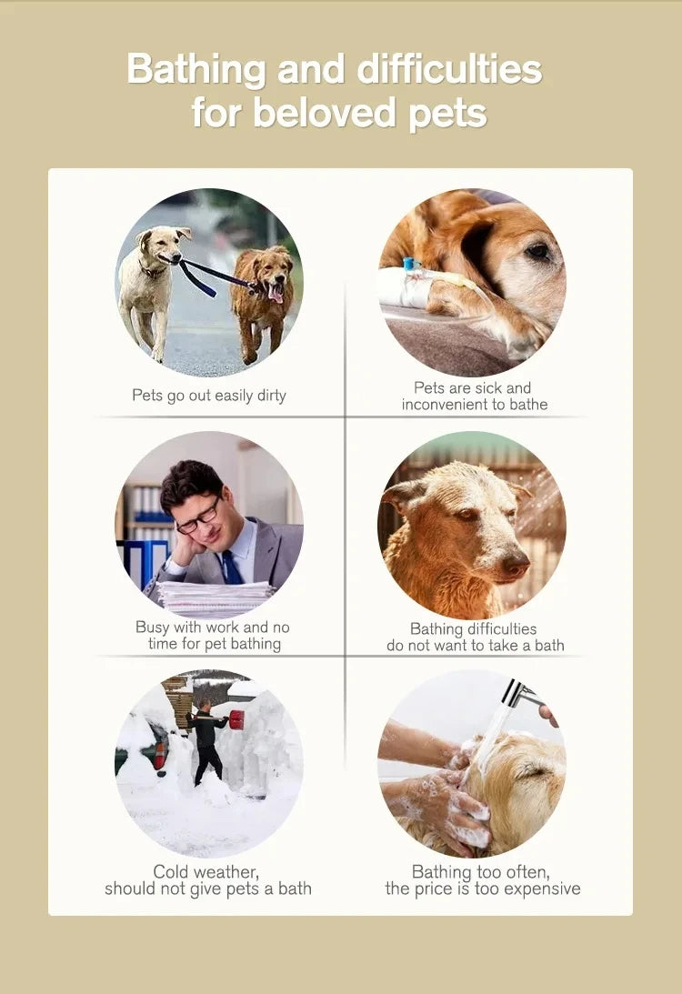 Pet Cleaning Gloves – 6pcs for Dogs & Cats, Dry & Wet Use