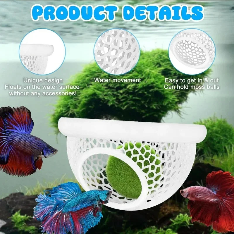 3-in-1 Aquarium Floating Cave – Fish & Shrimp Hideout & Feeding Ring