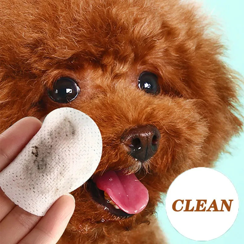 Pet Eye Wipes for Cats & Dogs – 130 Wet Wipes, Tear Stain Remover