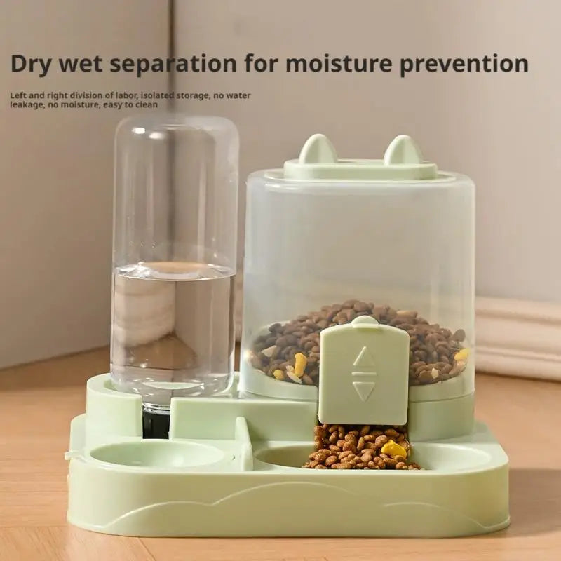 Automatic Pet Bowl for Cats – 2-in-1 Feeder & Water Dispenser, Non-Slip Design for Cats & Small Dogs