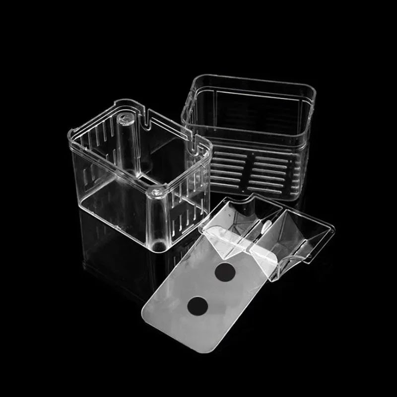 Acrylic Fish Breeder Box – Double Chamber Guppy Hatchery