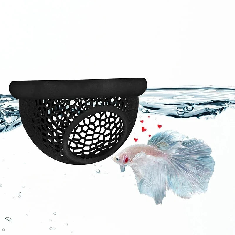 3-in-1 Aquarium Floating Cave – Fish & Shrimp Hideout & Feeding Ring