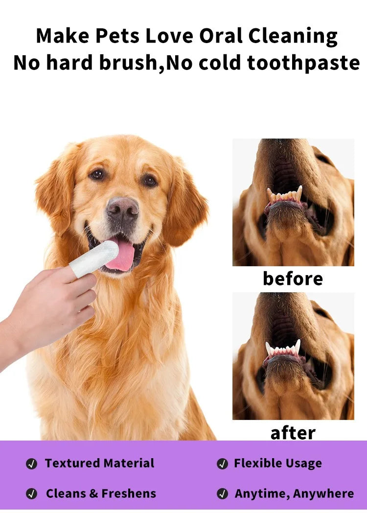 Disposable Finger Toothbrush & Oral Wipes – Dogs & Cats