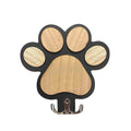 Wooden Dog Leash Holder with Paw Design