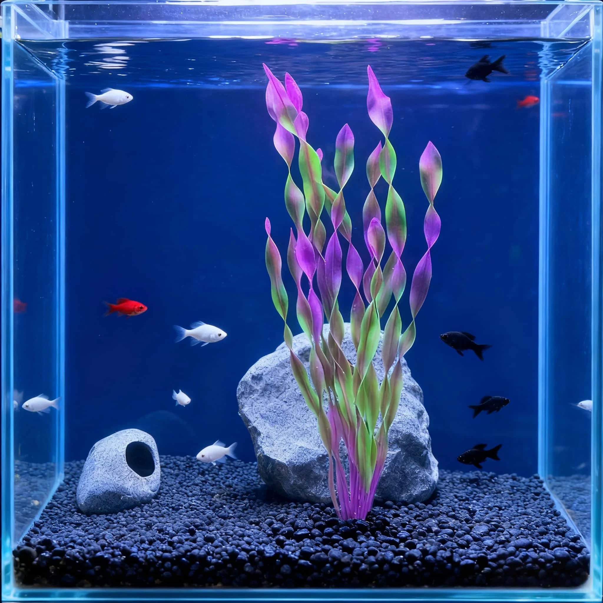 8pcs Vibrant Artificial Plants - Durable PE Aquascaping Set for Fish Tank Decor,  Aquatic Plants, Aquarium Decor