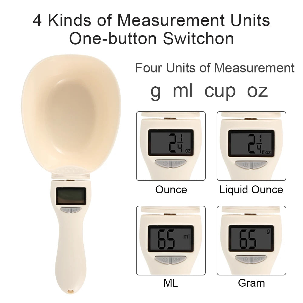 Electronic Pet Food Measuring Scoop with LED Display