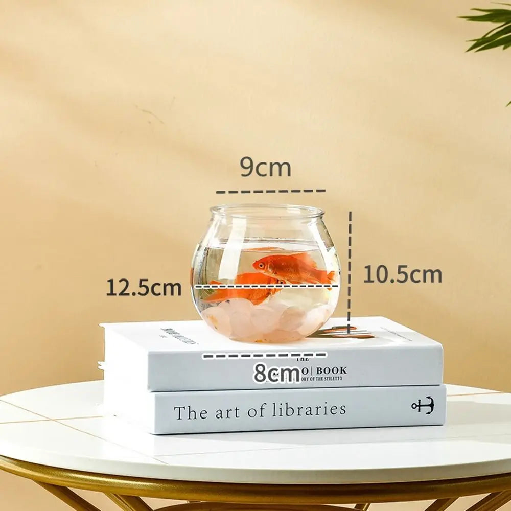 Sturdy Nicely Betta Fish Bowl Small Aquariums for Small Ornamental Fish And Reptiles High Transparency Glass Good View