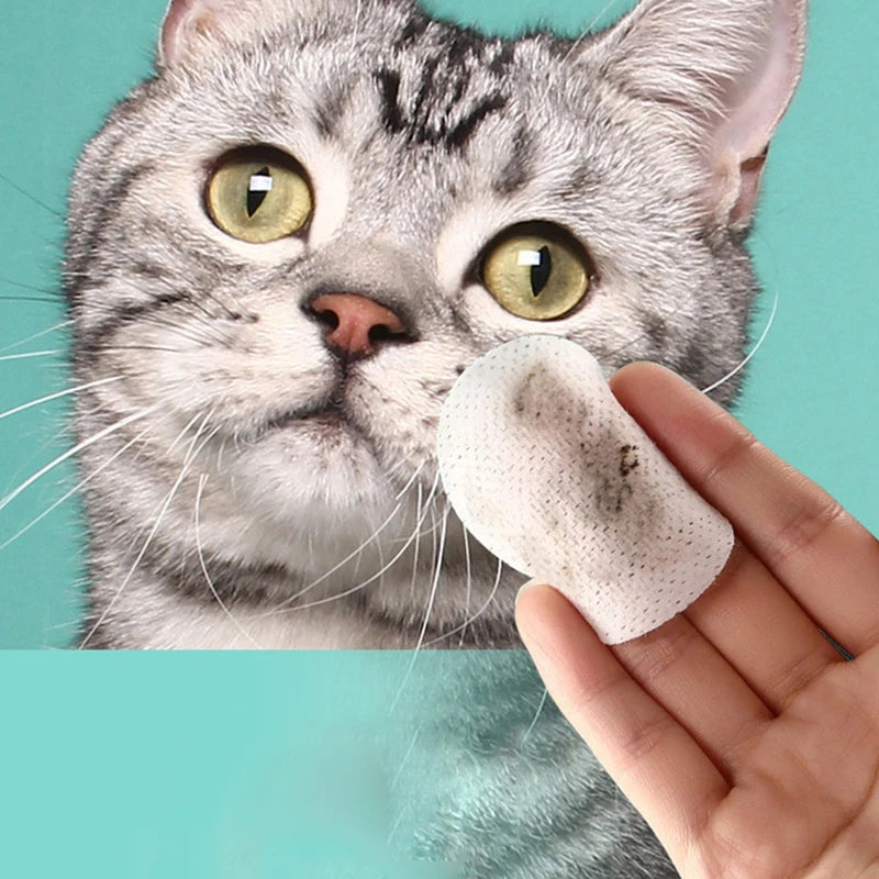 Pet Eye Wipes for Cats & Dogs – 130 Wet Wipes, Tear Stain Remover
