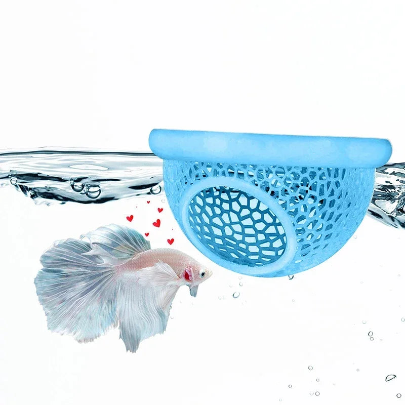 3-in-1 Aquarium Floating Cave – Fish & Shrimp Hideout & Feeding Ring