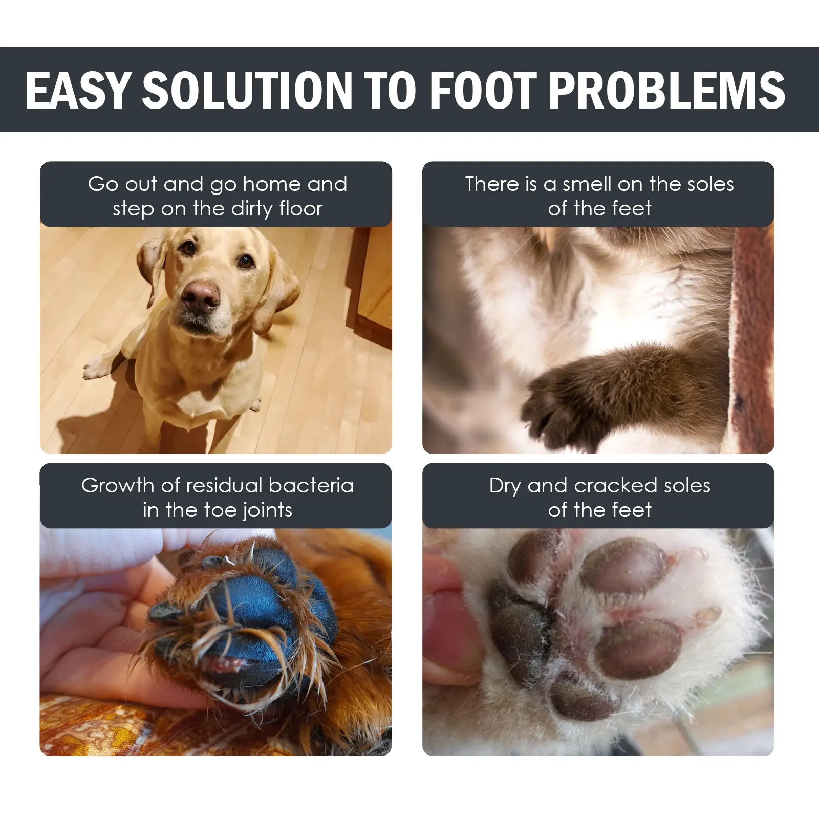 100ml Pet Paw Cleaner Foam – Rinse-Free Dog & Cat Cleanser with Brush