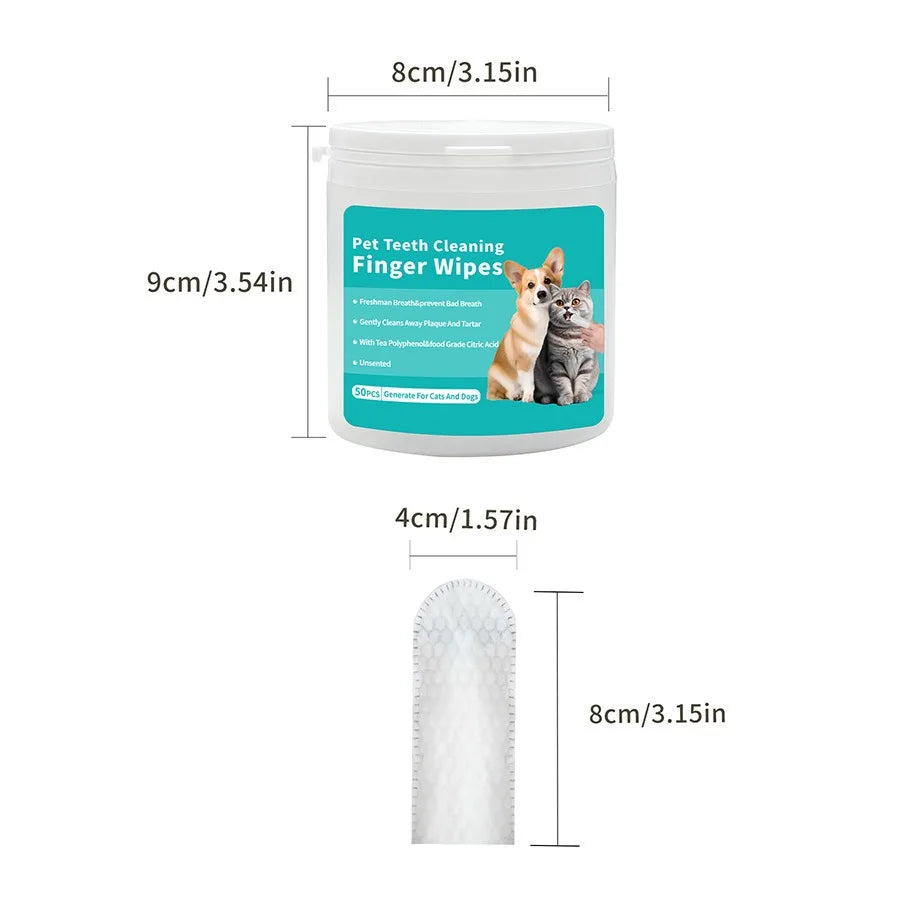 Disposable Finger Toothbrush & Oral Wipes – Dogs & Cats