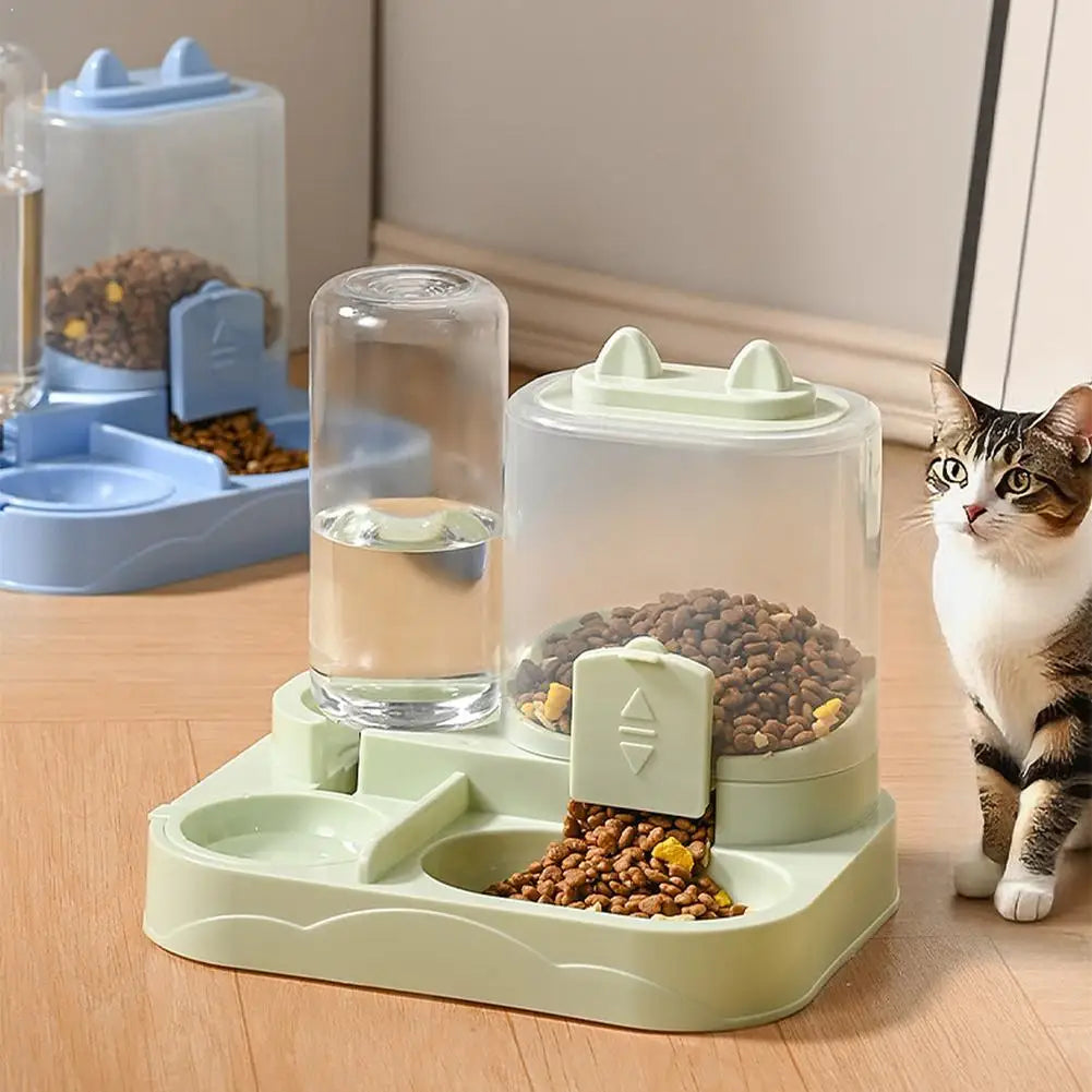 Automatic Pet Bowl for Cats – 2-in-1 Feeder & Water Dispenser, Non-Slip Design for Cats & Small Dogs