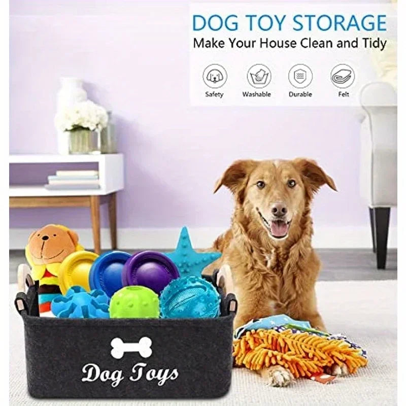 Felt Pet Toy Storage Box – Organizer