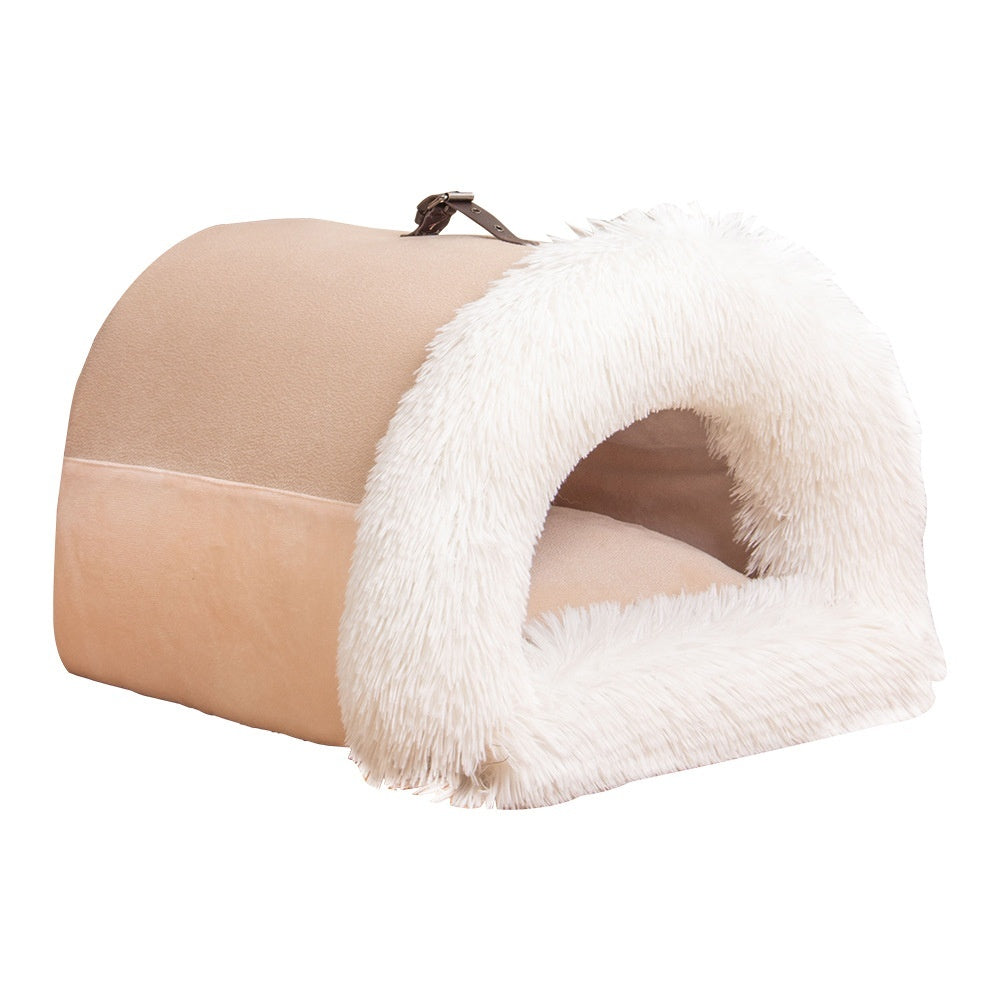 Portable Pet Nest – Warm Dog & Cat Bed for Autumn & Winter