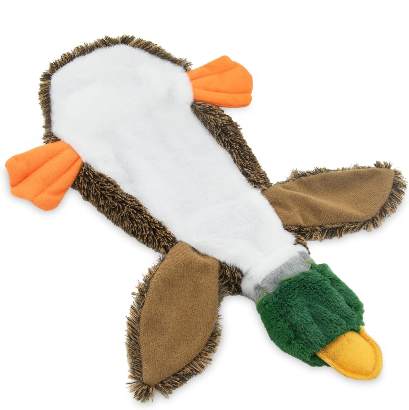 2-in-1 Stuffless Squeaky Dog Toy – Soft Durable Plush for All Dogs
