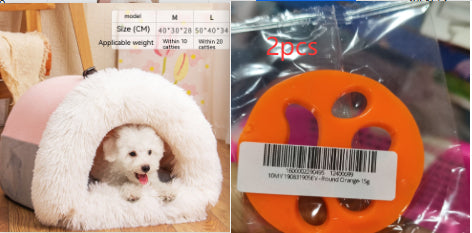 Portable Pet Nest – Warm Dog & Cat Bed for Autumn & Winter