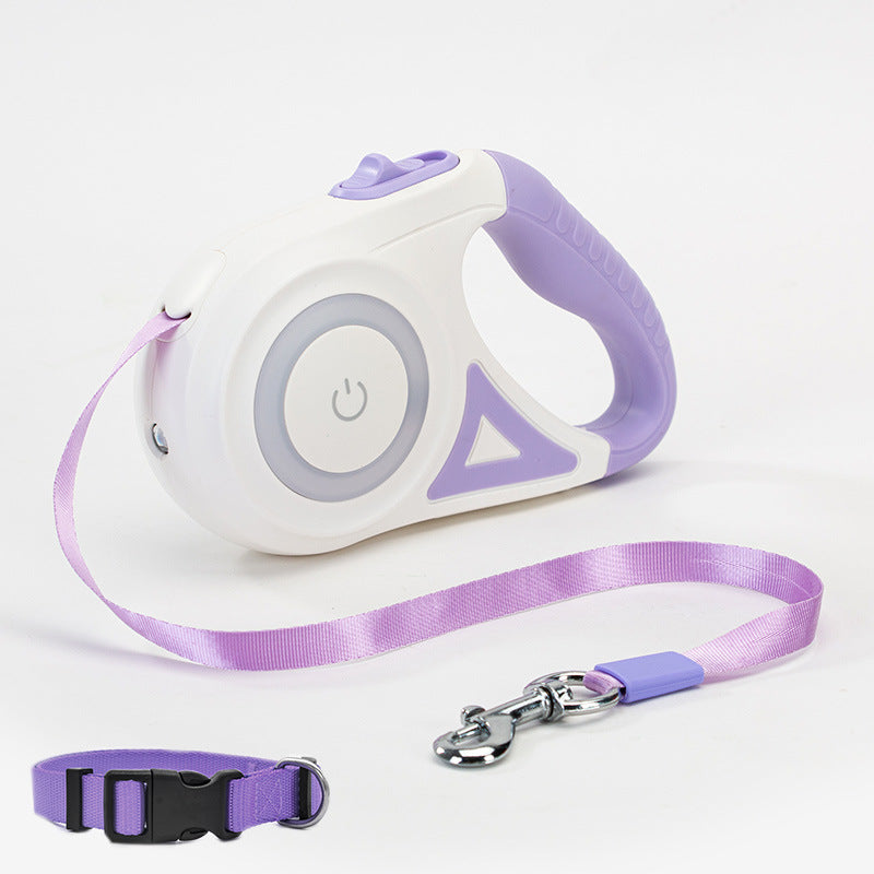 Retractable Dog Leash & Collar – Automatic Traction Rope