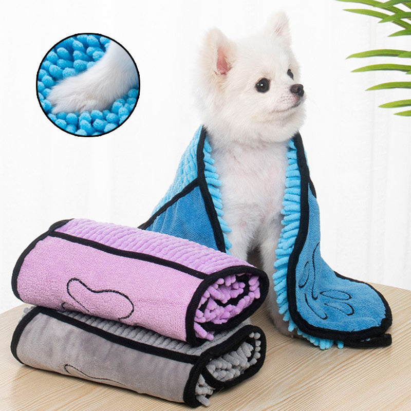Super Absorbent Pet Towel – Quick-Dry Microfiber for Dogs & Cats