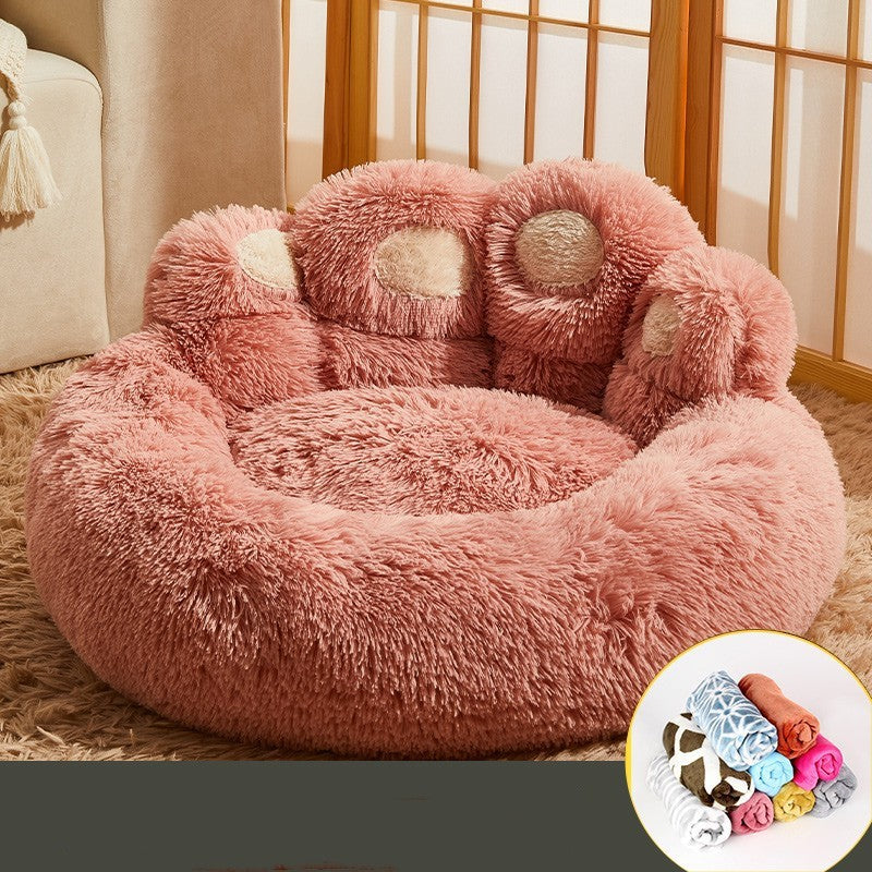Warm Dog Bed – Fleece-Lined Sofa Mattress for Medium & Large Dogs