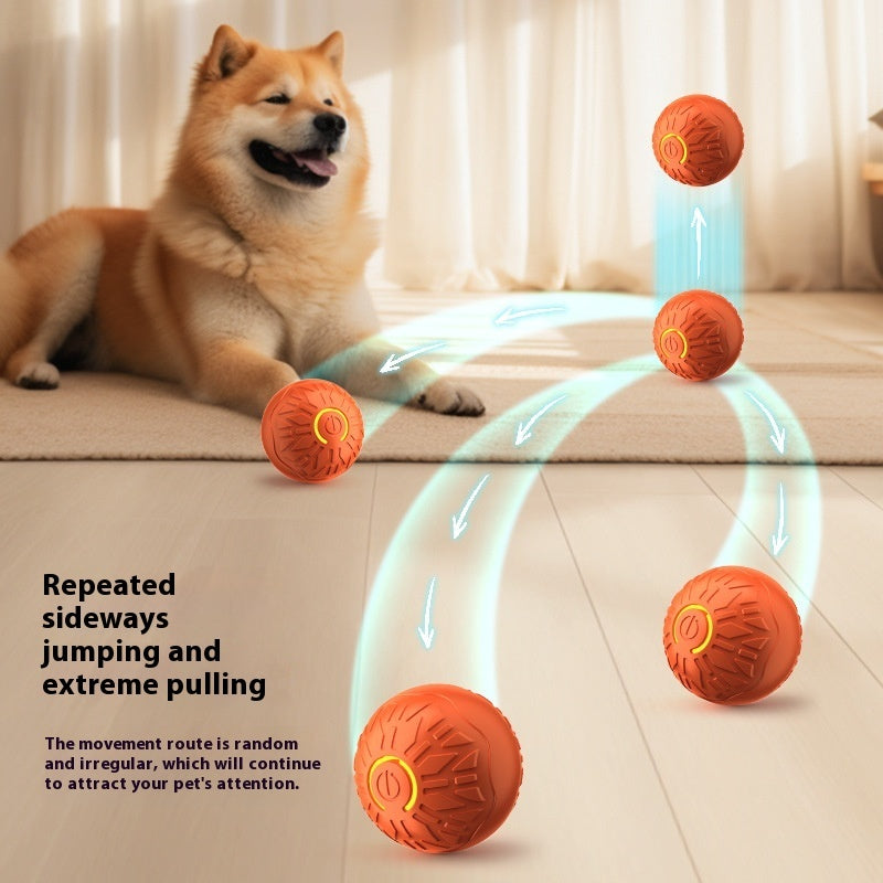 Smart LED Jumping Dog Ball – Durable Interactive Toy